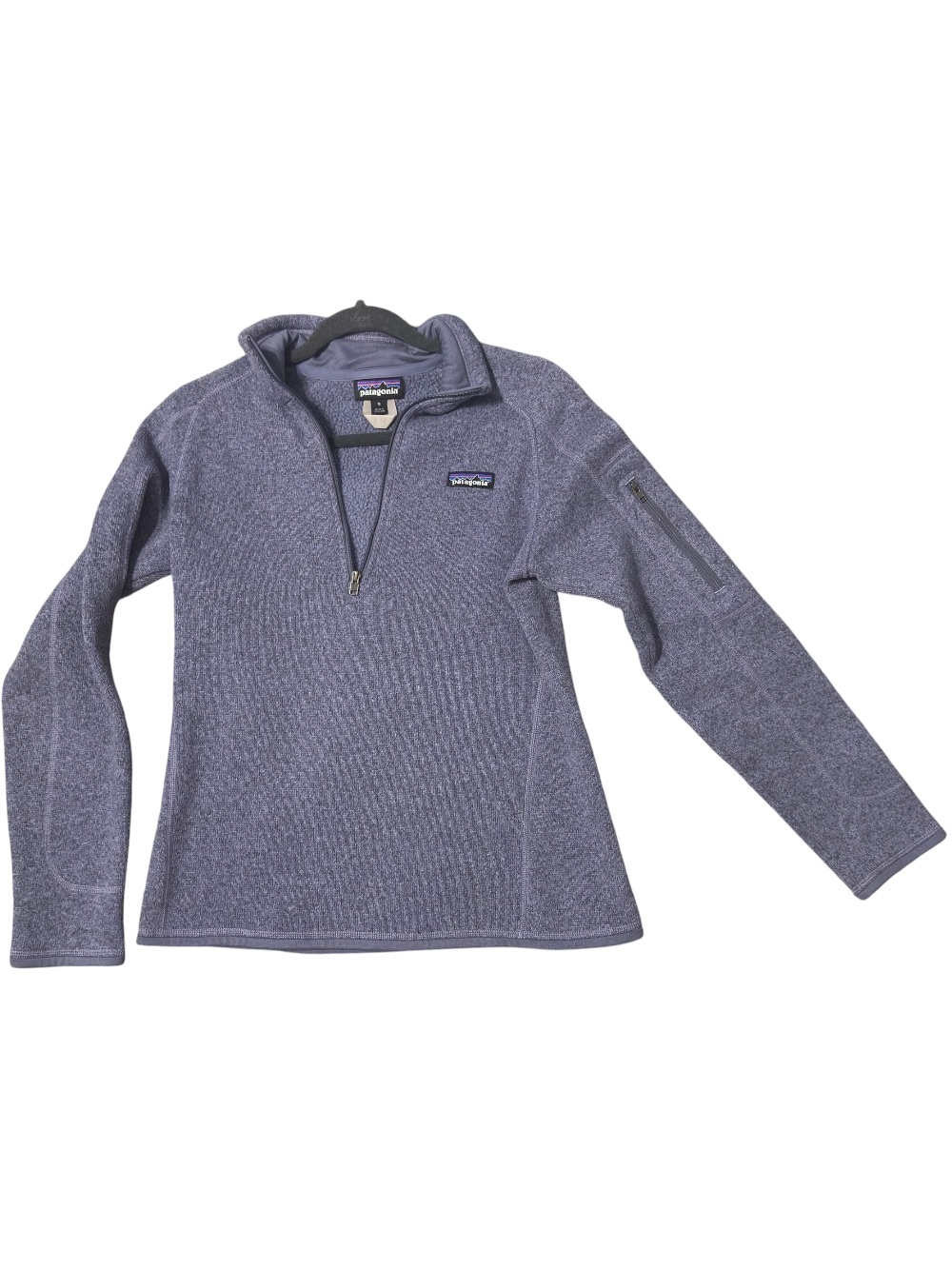 Patagonia Heathered Lavender-Blue Half-Zip Fleece Pullover